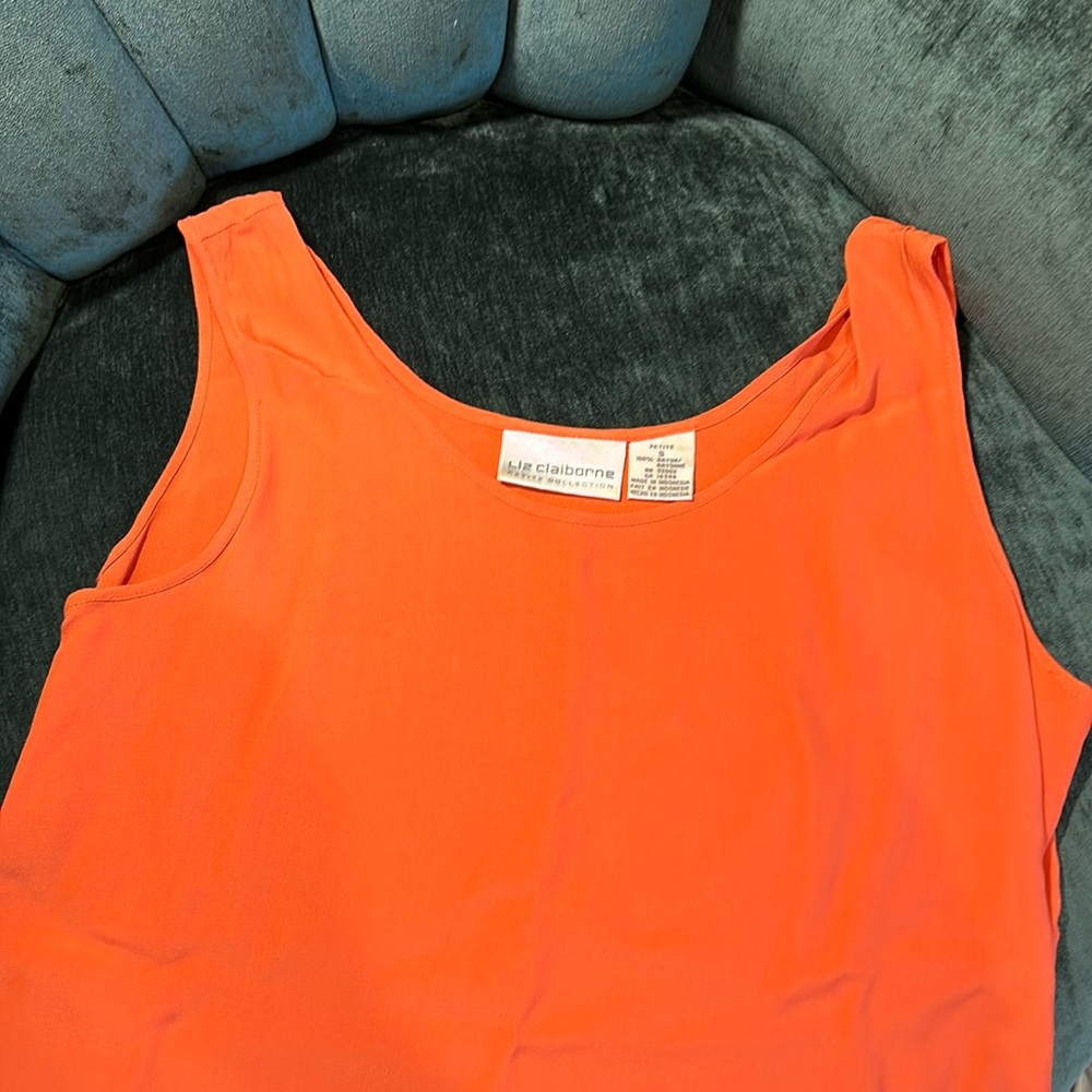 Liz Claiborne tangerine tank top